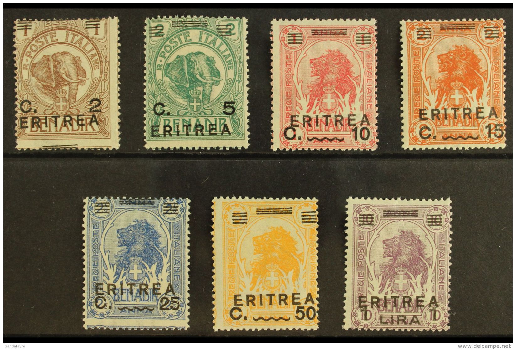 ERITREA 1922 Opts Complete Set, SG 57/63,Sass 54/60,NHM,fresh (7) For More Images, Please Visit... - Altri & Non Classificati