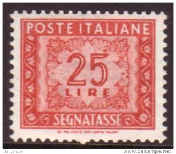 POST DUE 1947-54 25L Brown-rose, Sass 107, NHM For More Images, Please Visit... - Ohne Zuordnung