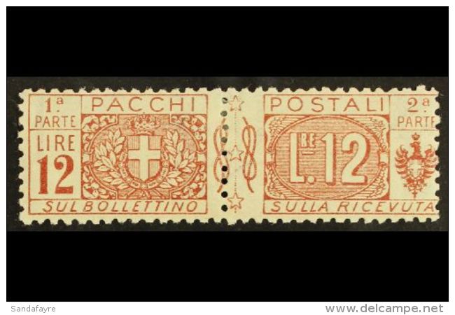 PARCELS 1914-22 12L Brownish-red, Sass 17, VfM. Cat &euro;200 (&pound;150) For More Images, Please Visit... - Non Classificati