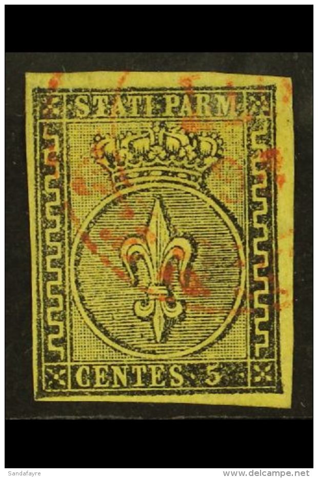 PARMA 1852 2c Black/yellow, Sass 1, Vf Used Cat &euro;250 (&pound;190) For More Images, Please Visit... - Sin Clasificación