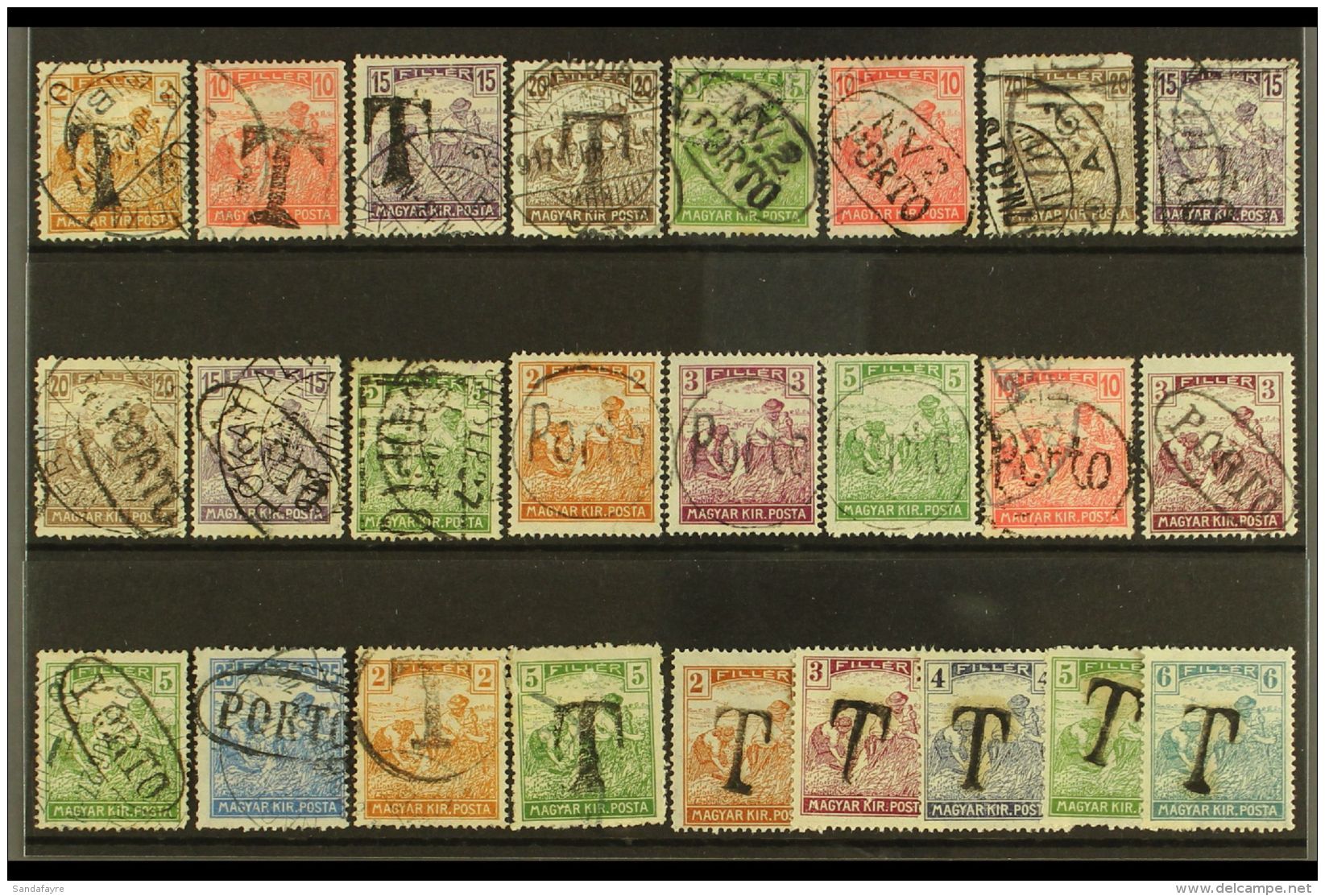 1918-19 Postage Due All Diff LOCAL OPTS "Porto" &amp; "T", M &amp; U (25) For More Images, Please Visit... - Sonstige & Ohne Zuordnung