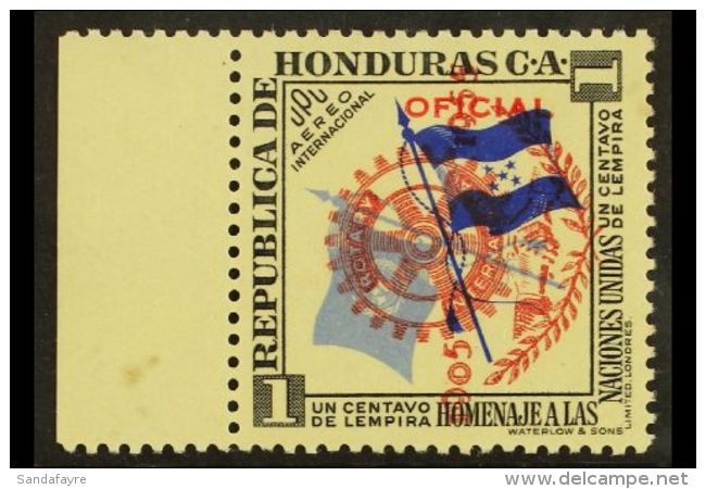 1955 1c Air Rotary SIDEWAYS OVERPRINT Variety, As Scott C231, Vfm For More Images, Please Visit... - Honduras