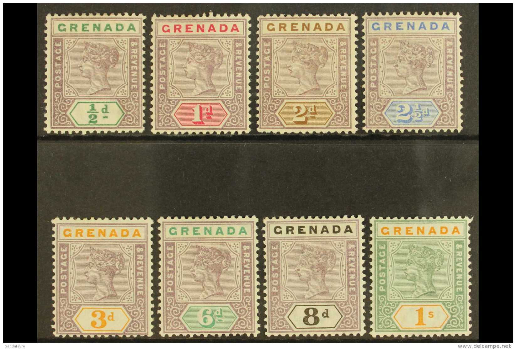 1895 CA Wmk Set, SG 48/55, Fine Mint (8 Stamps) For More Images, Please Visit... - Grenada (...-1974)