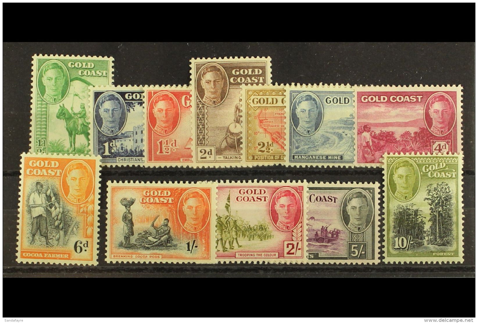1948 Pictorial Definitive Set, SG 135/46, Fine Mint (12 Stamps) For More Images, Please Visit... - Gold Coast (...-1957)