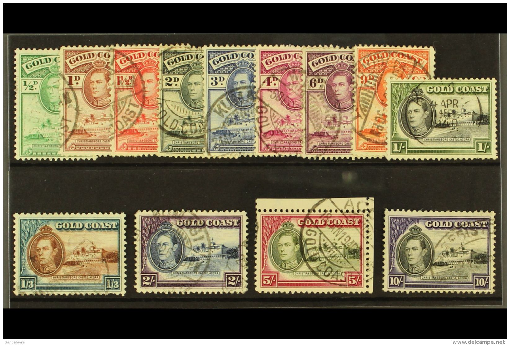 1938-43 Definitives Complete Set, SG 120/32, VFU. (13) For More Images, Please Visit... - Costa D'Oro (...-1957)