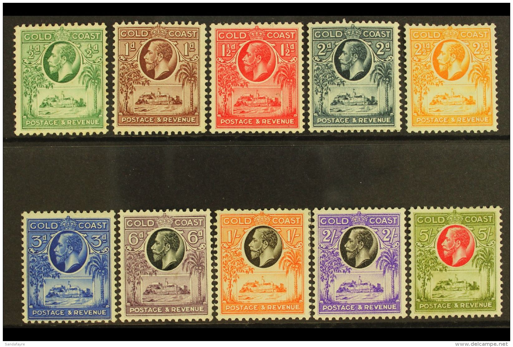 1928 Definitives Complete Set, SG 103/12, Fine Mint. (11) For More Images, Please Visit... - Goldküste (...-1957)