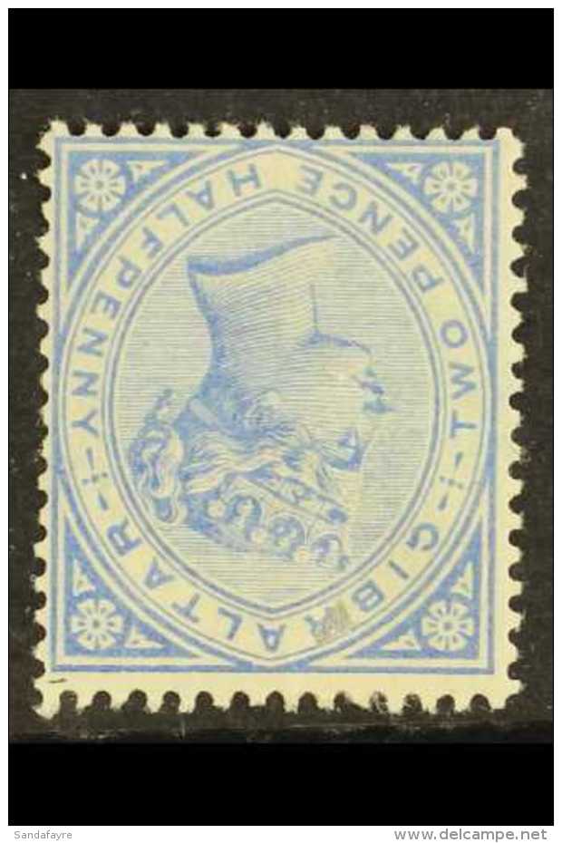 1886-87 2&frac12;d Blue WMK INVERTED,SG 11w,mint,repaired Small Hole For More Images, Please Visit... - Gibraltar