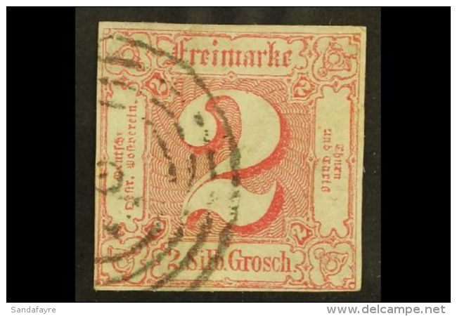 T &amp; T 1859-61 2sgr Rose Imperf, SG 15 (Michel 16), VFU 4 Margins For More Images, Please Visit... - Altri & Non Classificati