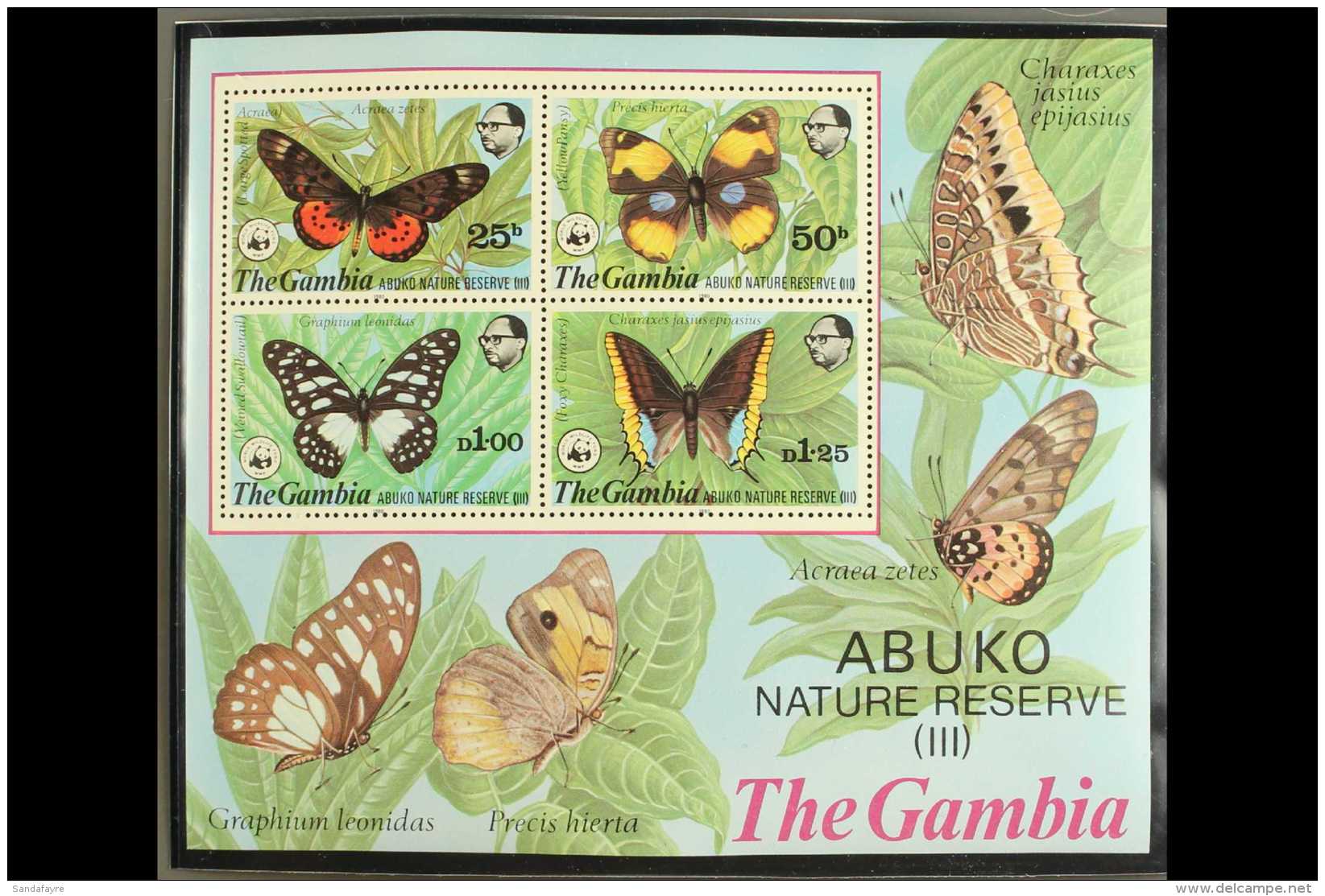 1980 Abuko Reserve - Butterflies Mini-shet, SG MS435, NHM For More Images, Please Visit... - Gambia (...-1964)