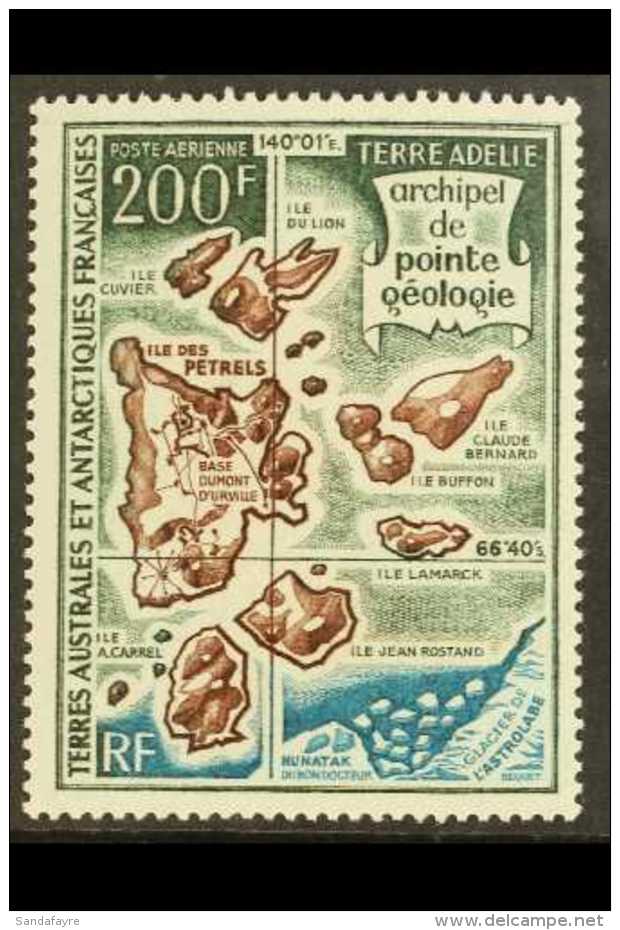 FSAT 1971 200fr Air Geological Map, Yv 24, NHM. Cat &euro;100 (&pound;75) For More Images, Please Visit... - Altri & Non Classificati