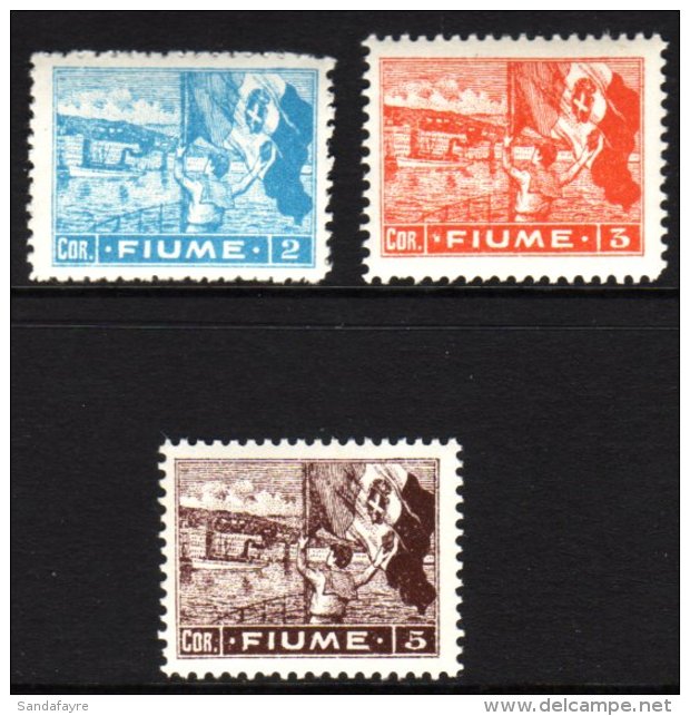 1919 2cor, 3cor &amp; 5cor White Papers,Sass C45/47,NHM (3) For More Images, Please Visit... - Fiume