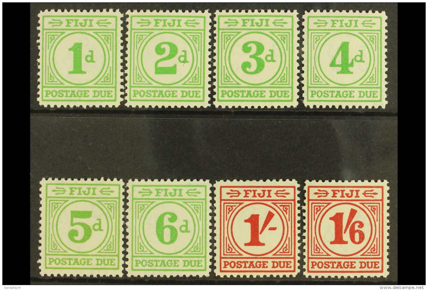 POSTAGE DUES 1940 Complete Set, SG D11/18, Vfm, Fresh (8) For More Images, Please Visit... - Fiji (...-1970)
