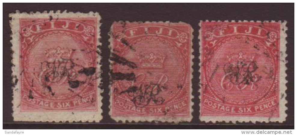 1877 Laid 6d Shades SG 33/a Used, Faults (3) For More Images, Please Visit... - Fidji (...-1970)