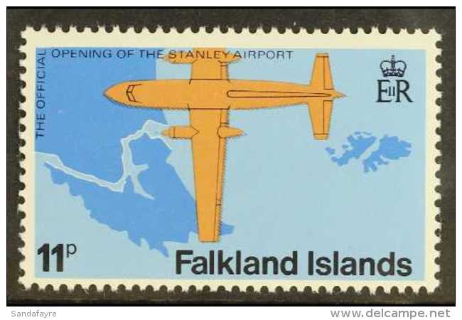 1979 11p Airport WMK TO LEFT Variety, SG 361w, NHM For More Images, Please Visit... - Islas Malvinas