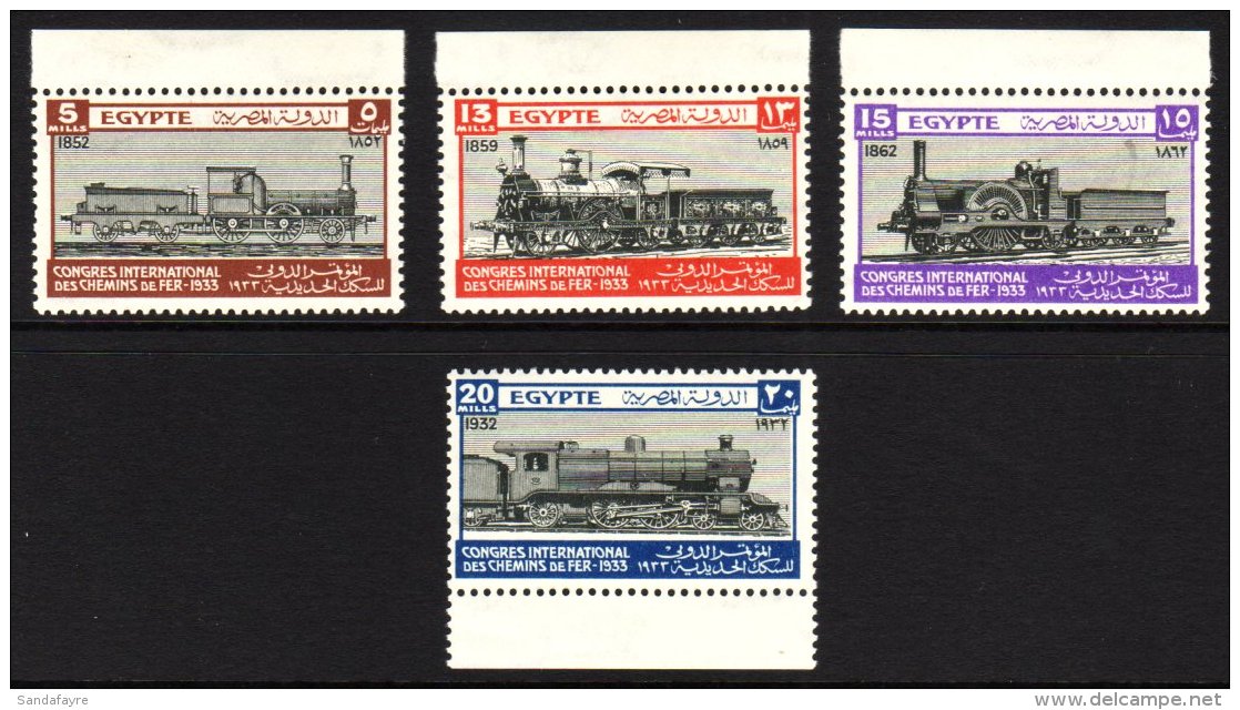 1933 Railway Congress Set, SG 189/92, Vf NHM, Fresh (4) For More Images, Please Visit... - Otros & Sin Clasificación