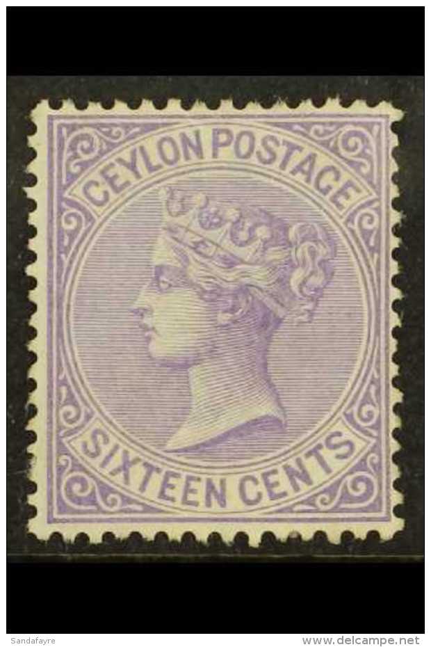 1872-80 16c Pale Violet, SG 126, Fresh Unused No Gum. For More Images, Please Visit... - Ceylon (...-1947)