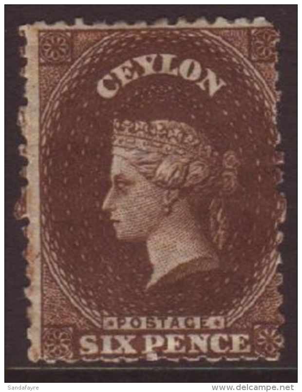 1867-70 6d SG 67, Mint With Large Part Gum. For More Images, Please Visit... - Ceylon (...-1947)