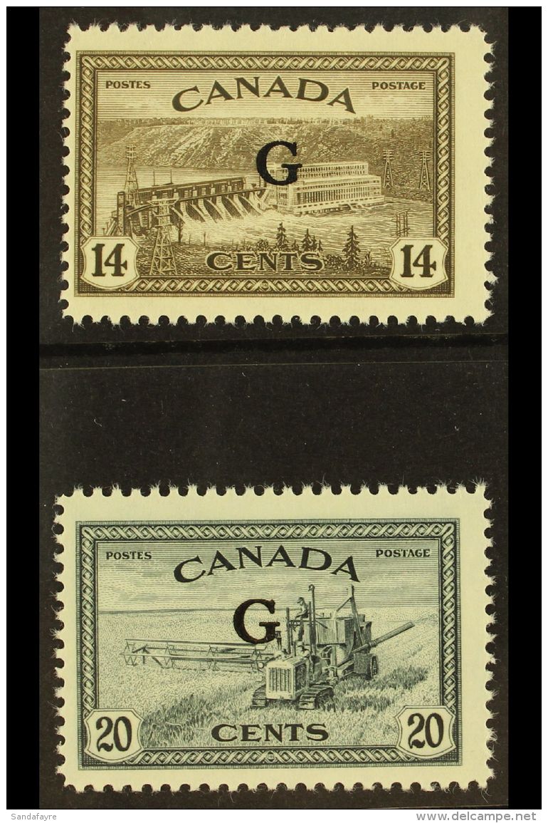 OFFICIAL 1950 "G" Overprinted 14c &amp; 20c (SG O186/87) NHM. (2) For More Images, Please Visit... - Altri & Non Classificati