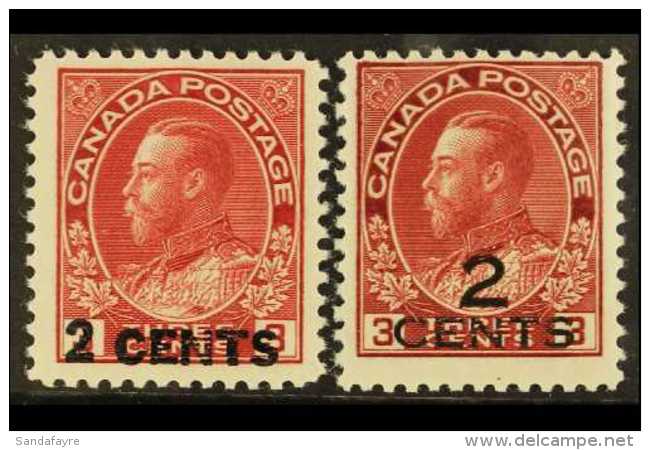1926 2c On 3c, Both Surch Types SG 264/5 NHM (2) For More Images, Please Visit... - Altri & Non Classificati