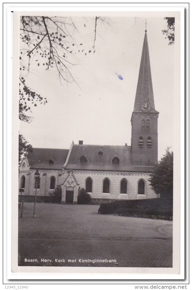 Baarn, Herv. Kerk Met Koninginnebank - Baarn