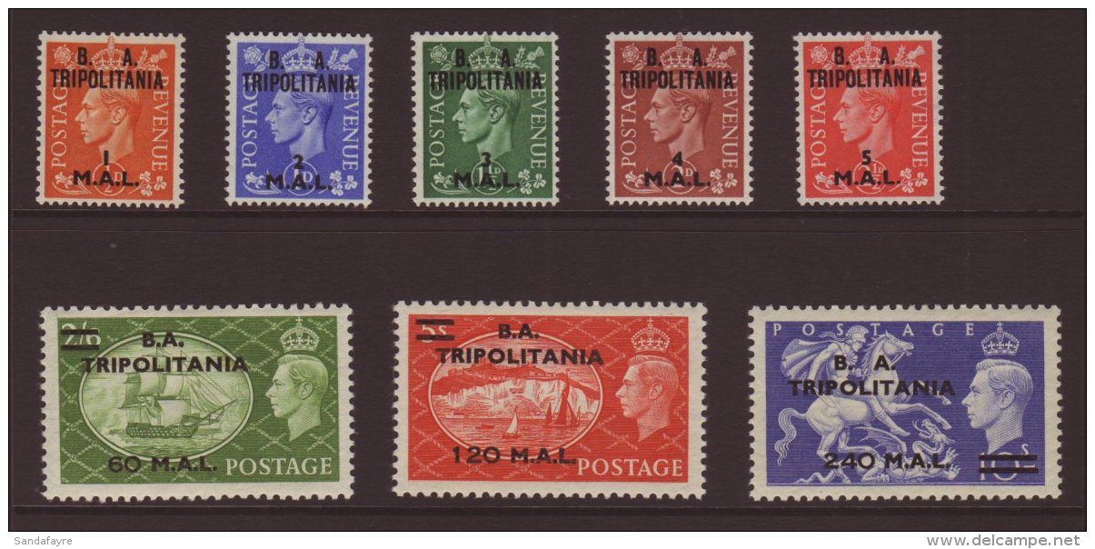 TRIPOLITANIA 1951 "B. A." Complete Set, SG T27/34, VFM. (8) For More Images, Please Visit... - Italiaans Oost-Afrika