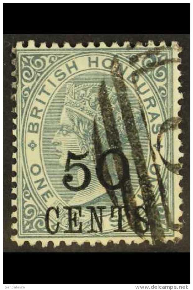 1888-91 50c On 1s Grey London Surcharge, SG 42, Fine Used For More Images, Please Visit... - Honduras Británica (...-1970)