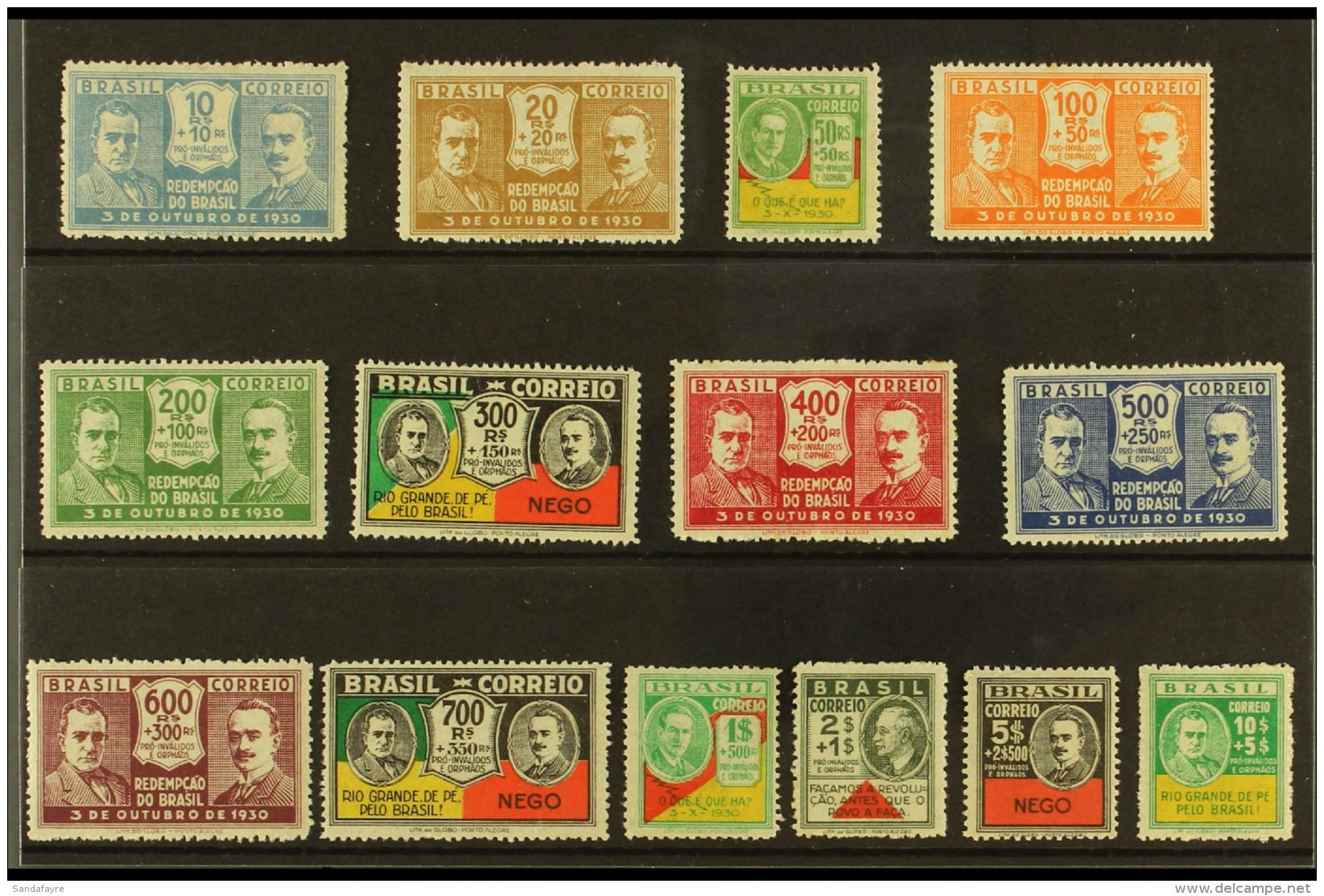 1931 Revolution Complete Set (Sc 342/55, SG 490/503) VFM. (14) For More Images, Please Visit... - Andere & Zonder Classificatie