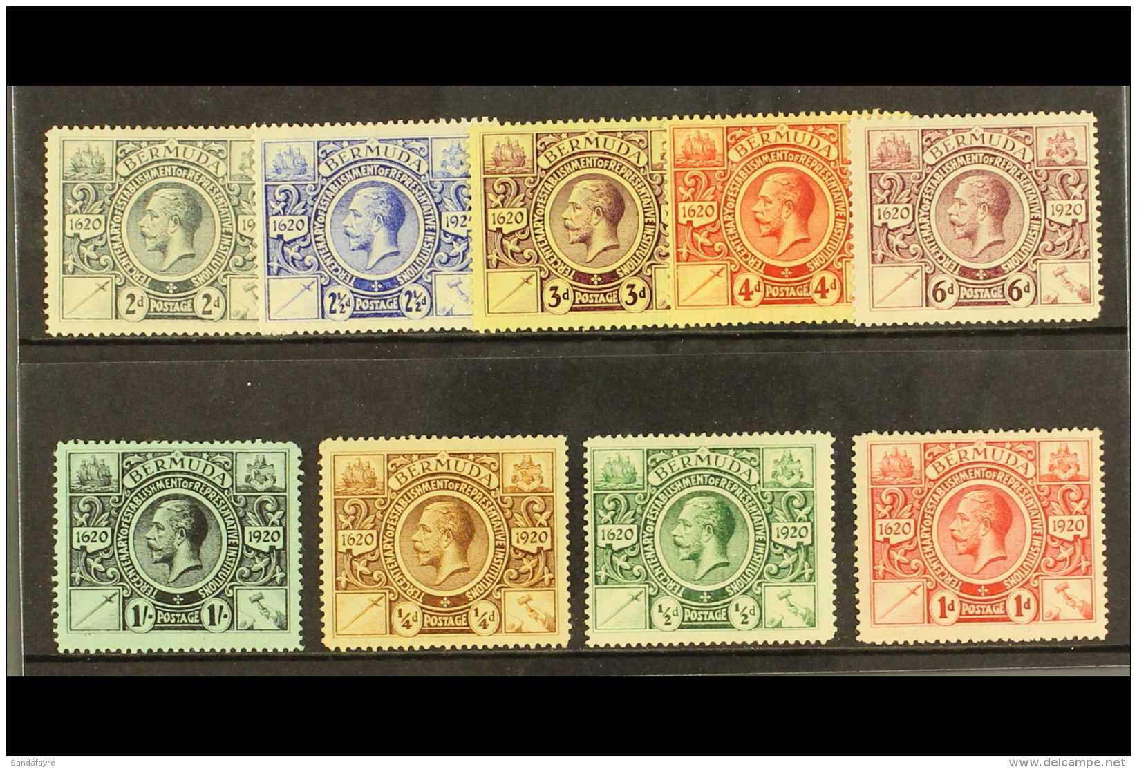 1921 Tercentenary 2nd Issue Set, SG 68/76, Vfm (9 Stamps) For More Images, Please Visit... - Bermudas