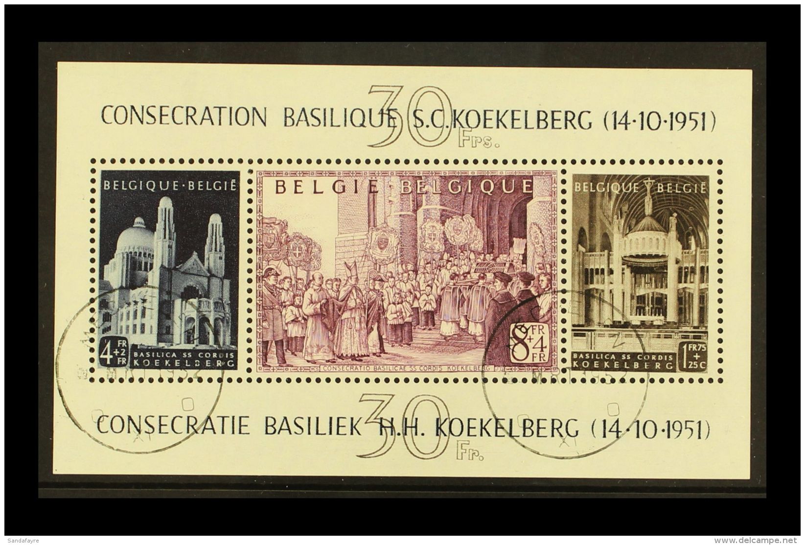 1952 Basilica Fund Mini-sheet,Michel Bl 24,SG MS1392,vf Cds Used For More Images, Please Visit... - Otros & Sin Clasificación