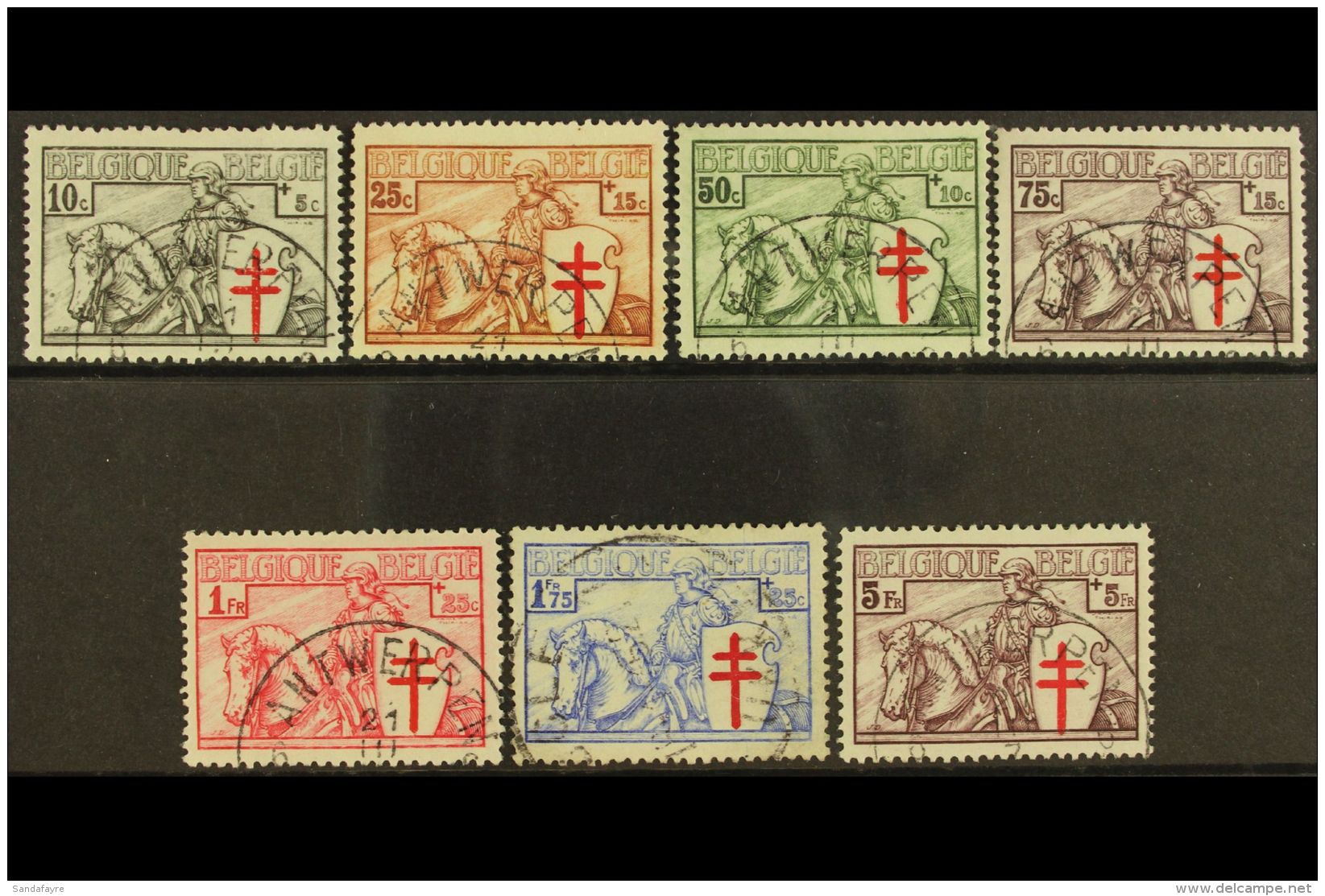 1934 Anti-TB Complete Set,Michel 386/92,SG 670/76,vf Cds Used (7) For More Images, Please Visit... - Otros & Sin Clasificación