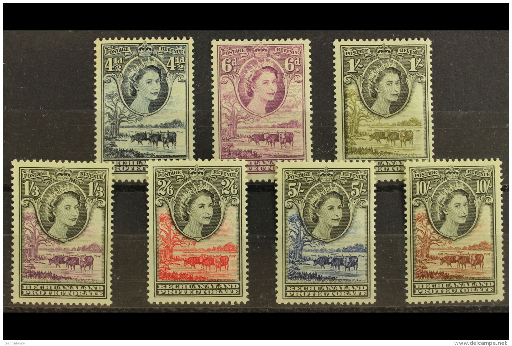 1955-58 Pictorial High Values, SG 147/153, Fine Mint (7 Stamps) For More Images, Please Visit... - Otros & Sin Clasificación