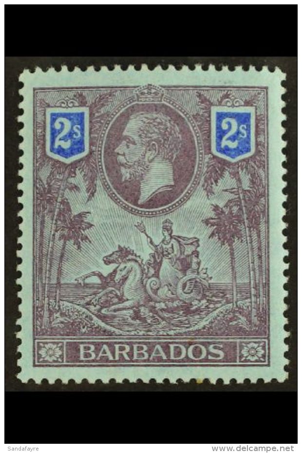 1912-16 2s Purple And Blue/blue, SG 179, Fine Mint. For More Images, Please Visit... - Barbados (...-1966)