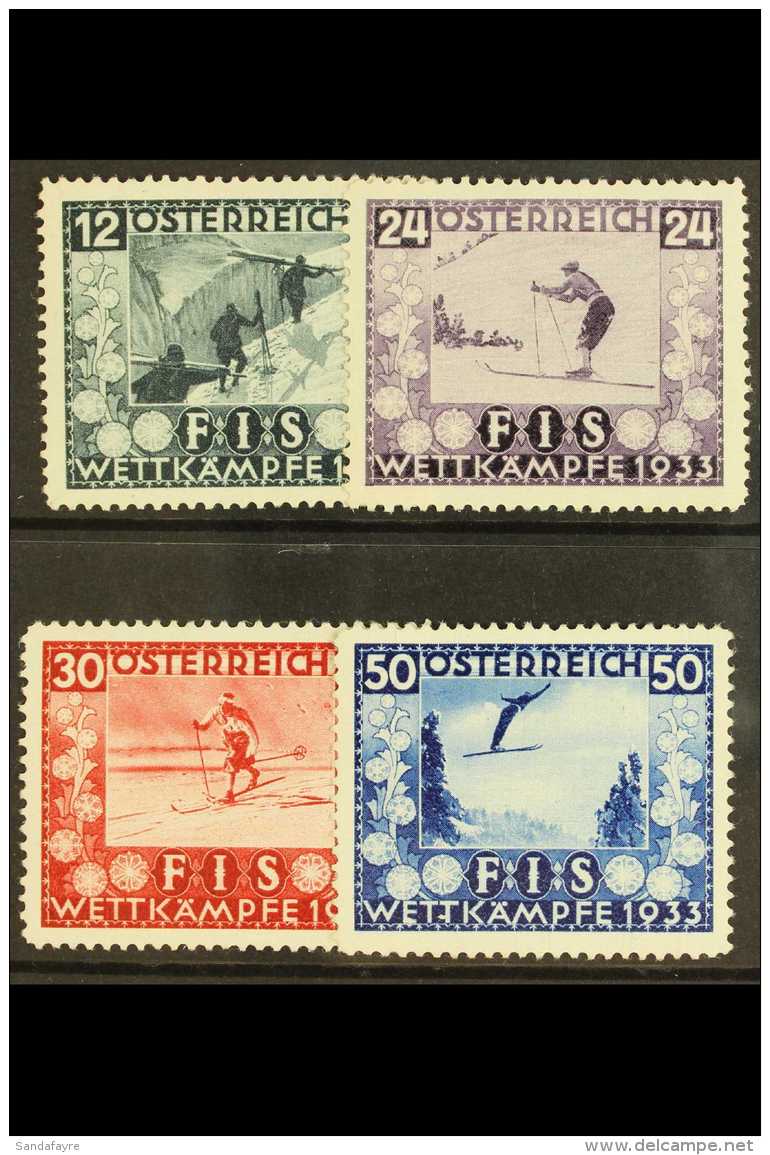 1933 FIS Ski Set, Mi 551/4, VfM. Cat Mi &euro;650 (&pound;475). (4) For More Images, Please Visit... - Andere & Zonder Classificatie