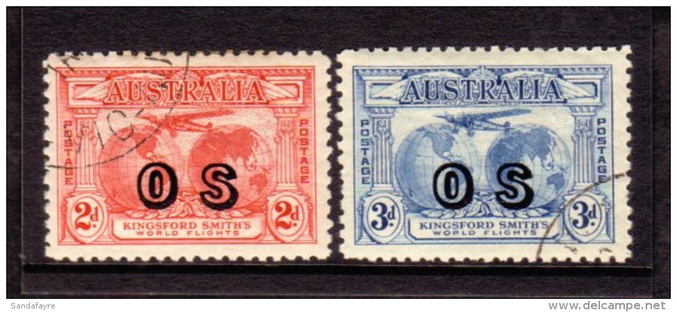 OFFICIALS 1931 2d Red And 3d Blue Ovpt "OS", SG O123/4, Vf Used. For More Images, Please Visit... - Sonstige & Ohne Zuordnung