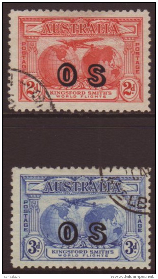 OFFICIAL 1931 2d &amp; 3d Kingsford Smith, SG O123/24, VFU. (2) For More Images, Please Visit... - Otros & Sin Clasificación