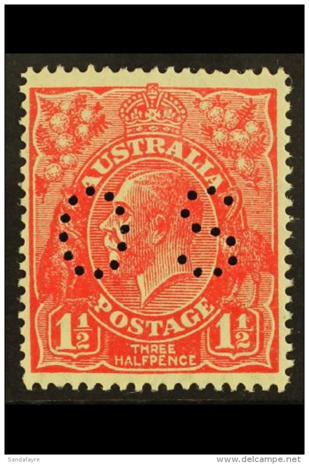 OFFICIAL 1926-28 1&frac12;d Golden Scarlet "OS", SG O90a, Very Fine Mint For More Images, Please Visit... - Altri & Non Classificati