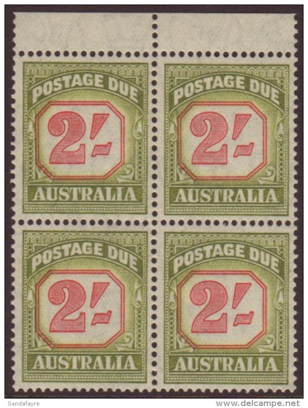1953 2s Carmine/yellow Green Postage Due, SG D130, Blk Of 4, NHM For More Images, Please Visit... - Altri & Non Classificati