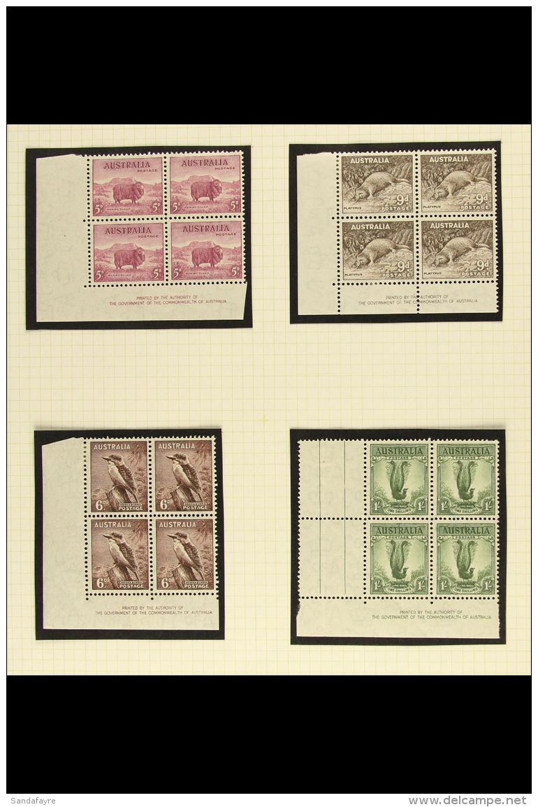 1937-49 Perf 15x14 Values To 1s In VFM Imprint Blocks Of 4 (7 Bl) For More Images, Please Visit... - Andere & Zonder Classificatie