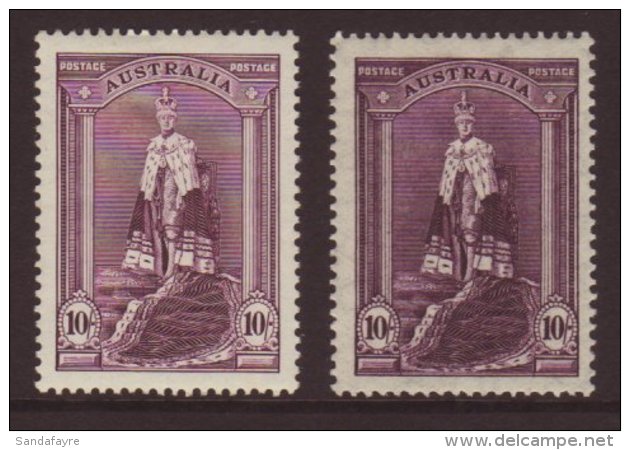1937-49 10s Both Papers, SG 177 &amp; 177a, Vfm, Fresh (2) For More Images, Please Visit... - Altri & Non Classificati