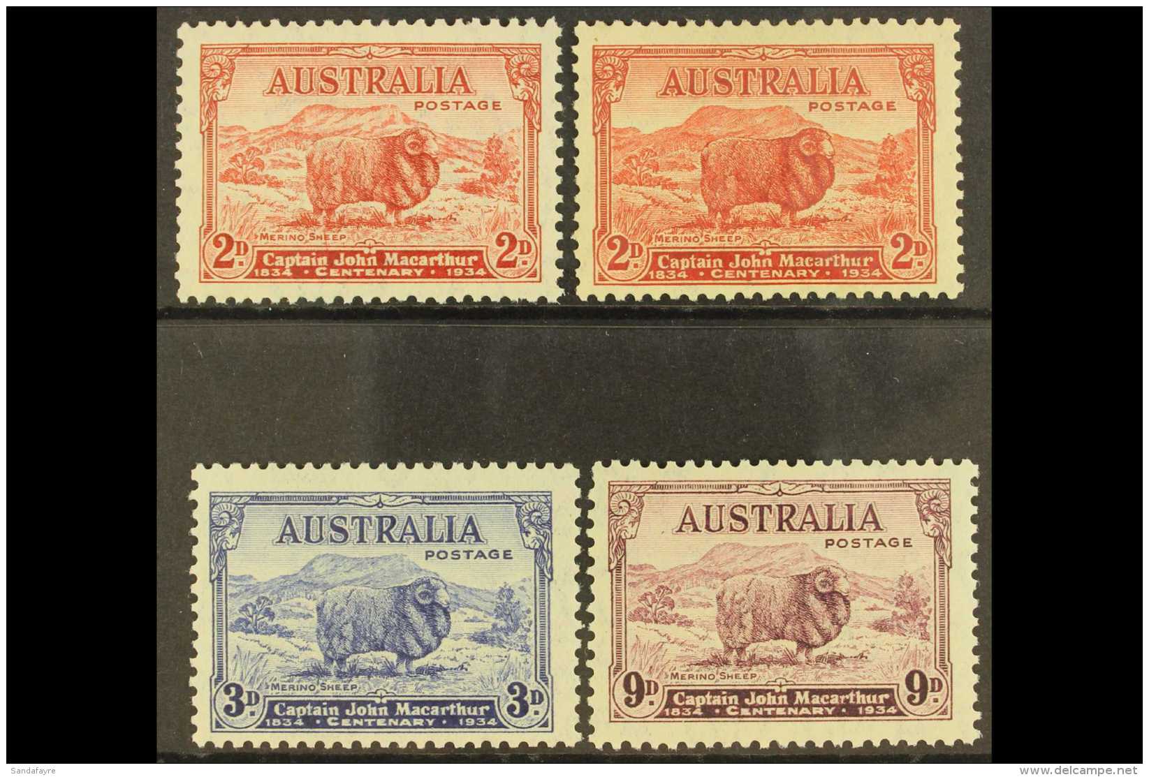 1934 Macarthur Set Compl With Both 2d, SG 150, 150a/152, VFM (4) For More Images, Please Visit... - Other & Unclassified