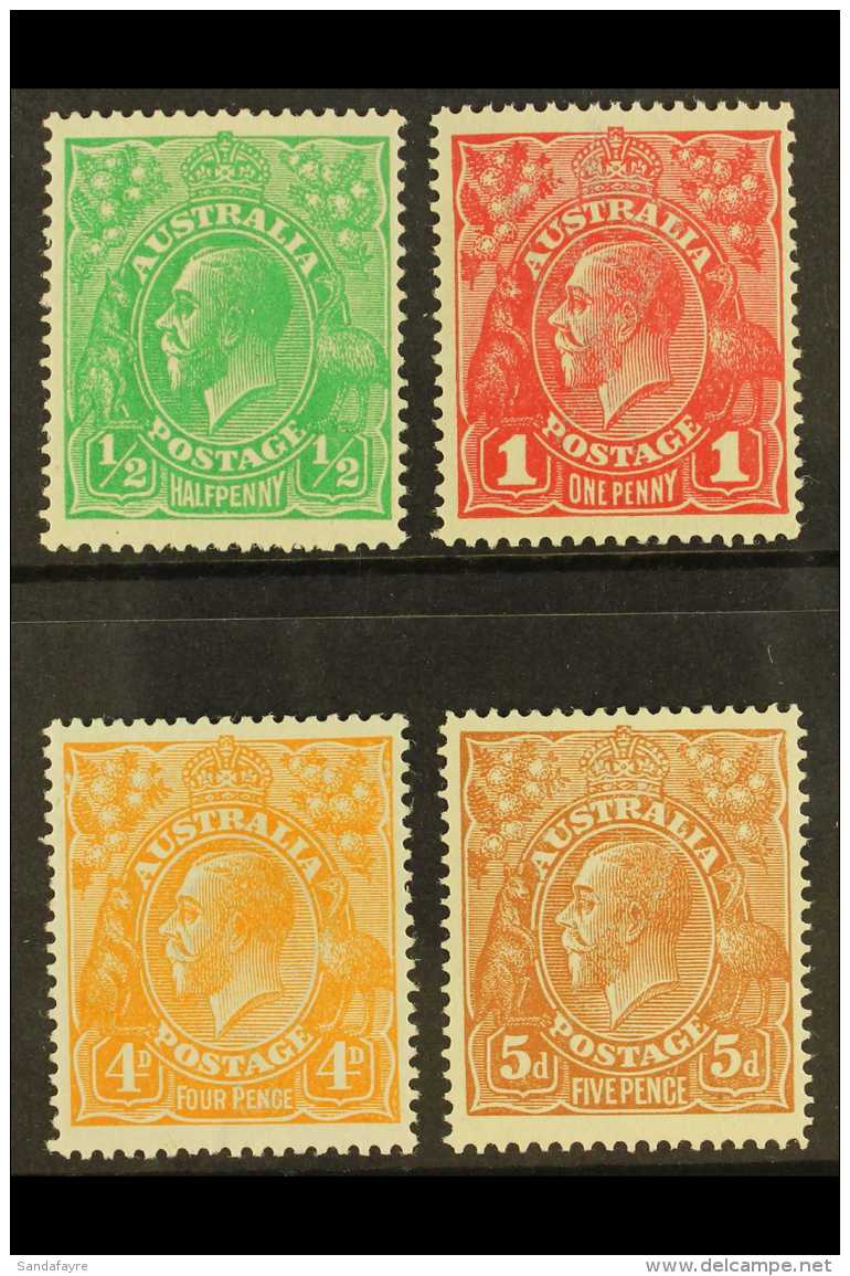1914-20 KGV Heads Set, SG 20/23, Vfm, Fresh (4) For More Images, Please Visit... - Andere & Zonder Classificatie