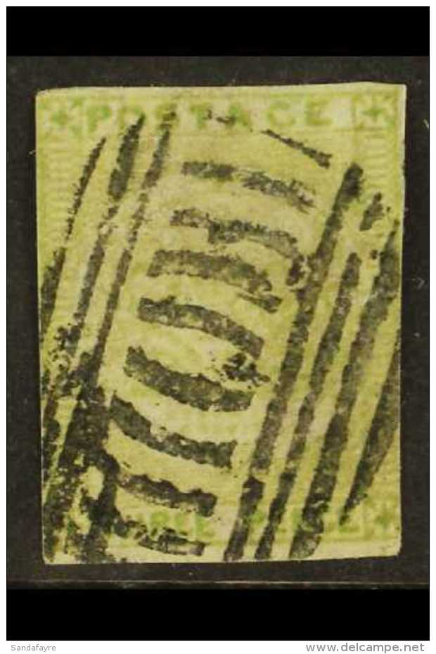 NSW 1850 3d Yellow-green Grey Wove Paper,SG 42,used,3 Margins For More Images, Please Visit... - Andere & Zonder Classificatie