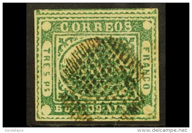 BUENOS AIRES 1858 3p Green "SPERATI FORGERY" As SG P4 For More Images, Please Visit... - Otros & Sin Clasificación