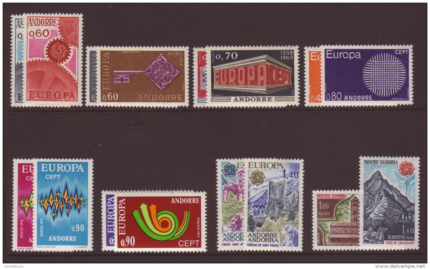 FRENCH 1967-70,1972-73 &amp; 1977-78 Europa Sets, Vfm (16) For More Images, Please Visit... - Other & Unclassified