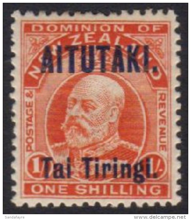 1911-16 1s Vermilion Edward VII, SG 12, Fine Mint For More Images, Please Visit... - Aitutaki