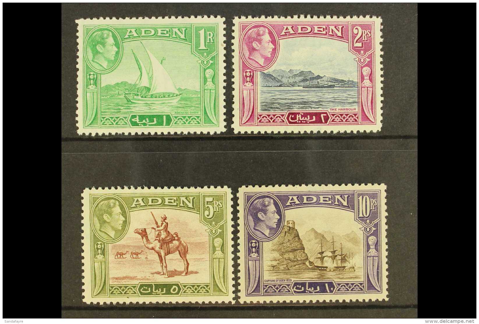 1939-48 1R To 10R Top Values, SG 24/27, VFM. (4) For More Images, Please Visit... - Aden (1854-1963)