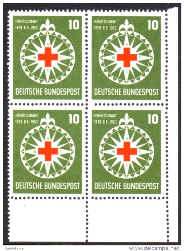 RED CROSS 1953 West Germany 10pf, Mi 164, NHM Blk Of 4 For More Images, Please Visit... - Unclassified