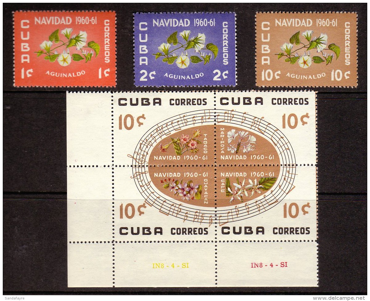 FLOWERS Cuba 1960 Christmas Set Se-tenant Sc 648/62,NHM,15 For More Images, Please Visit... - Sin Clasificación