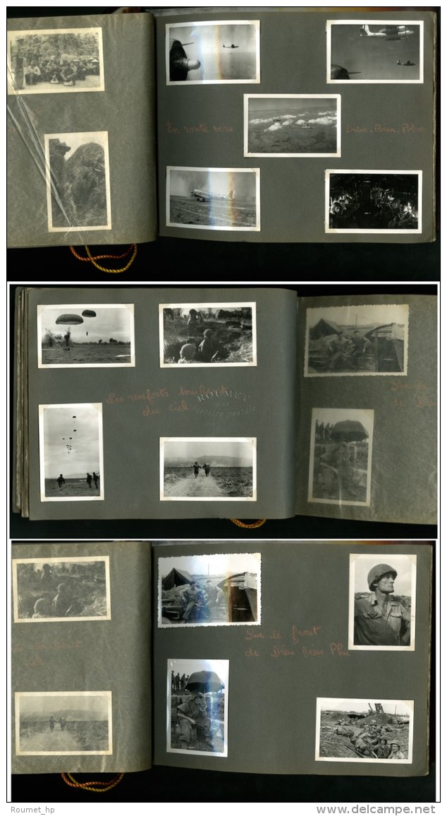 Ensemble Important De Photographies Réparties En 6 Albums De La Période De La Guerre D'Indochine Avec... - Photos