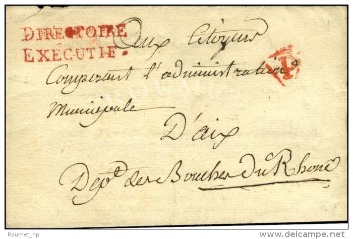 DIRECTOIRE / EXECUTIF Rouge (S. N° 876A) Sur Lettre En Franchise Avec Texte Daté De Paris An 5. - TB /... - Cartas Civiles En Franquicia